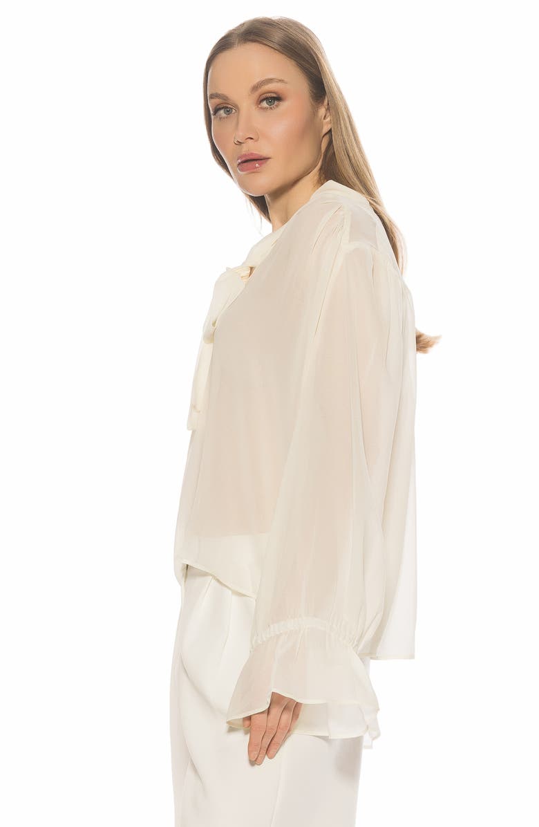 Alexia Admor Bow Shirt, Alternate, color, Ivory