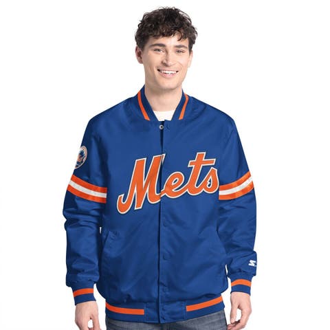 Men's Starter  Royal New York Mets Scout Full-Snap Varsity Jacket