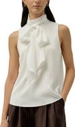 Lilysilk Women's Sleeveless Tie-Neck Silk Blouse