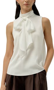 Lilysilk Women's Sleeveless Tie-Neck Silk Blouse