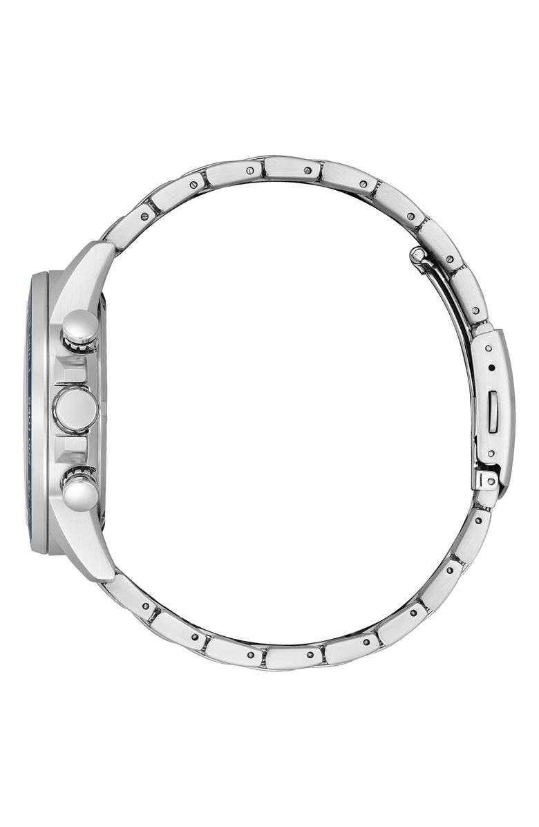 Citizen Eco Drive Chronograph Stainless Steel Bracelet Watch, 44mm, Alternate, color,