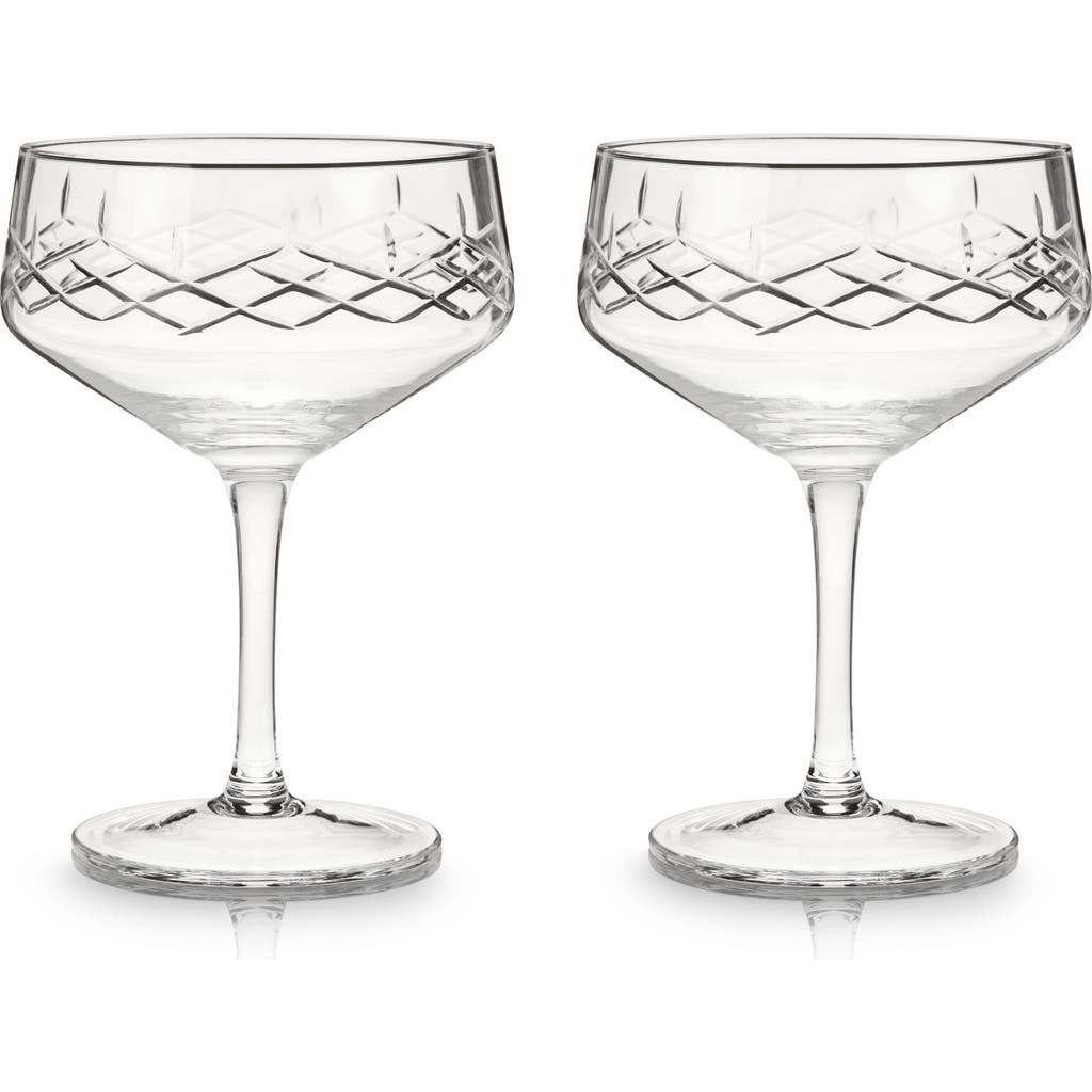 Viski Admiral Crystal Coupe Glasses Set of 2 in Clear  product