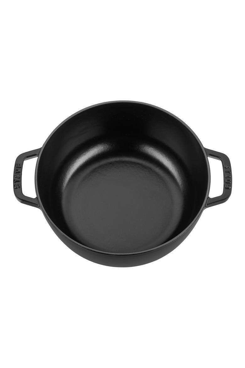 5-Quart Enameled Cast Iron Cocotte, Alternate, color, MATTE BLACK