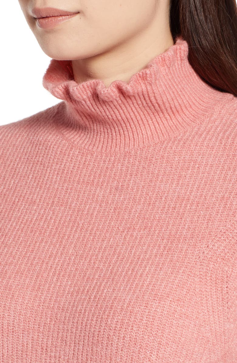 Halogen<sup>®</sup> Ruffle Neck Sweater, Alternate, color,