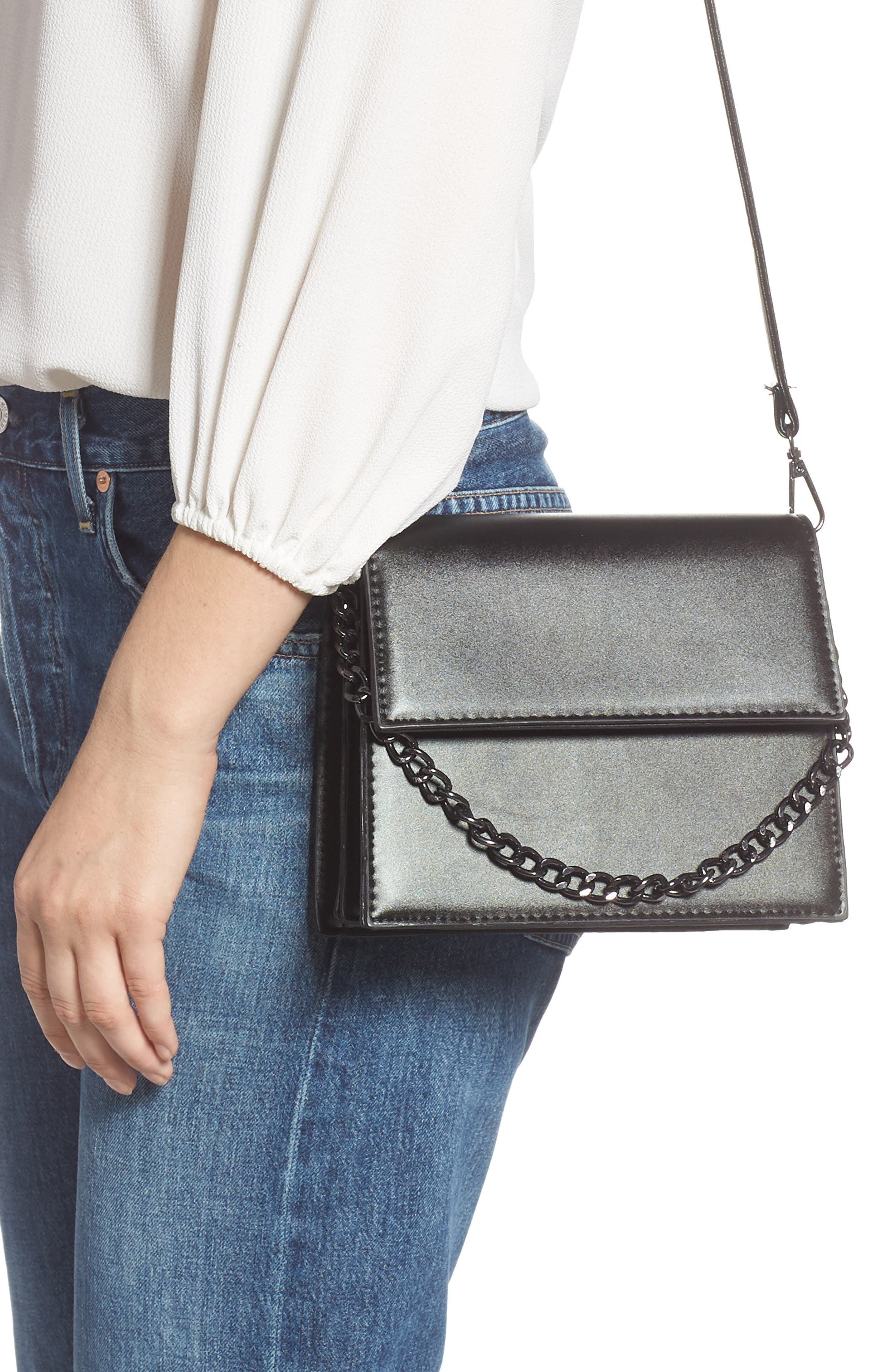 Knotty Two-Tone Chain Handle Crossbody Bag, Alternate, color, 