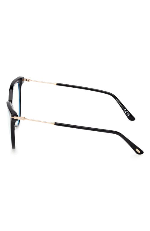 Tom Ford 56mm Cat Eye Blue Light Blocking Optical Glasses In Multi