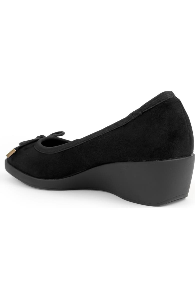 Aerosoles Tema Ballet Wedge Pump, Alternate, color, Black Faux Suede