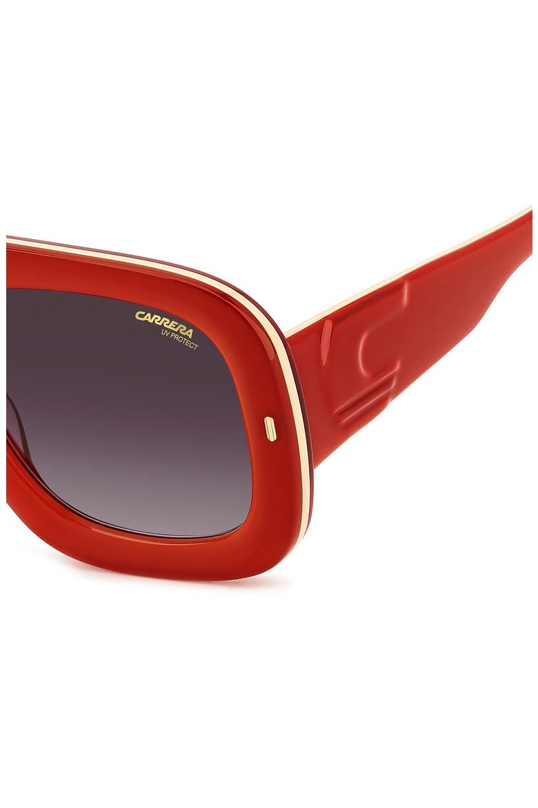 Special Edition FLAGLAB 18 57mm Gradient Square Shield Sunglasses, Alternate, color, ORANGEGOLD/ VIOLIET GREY