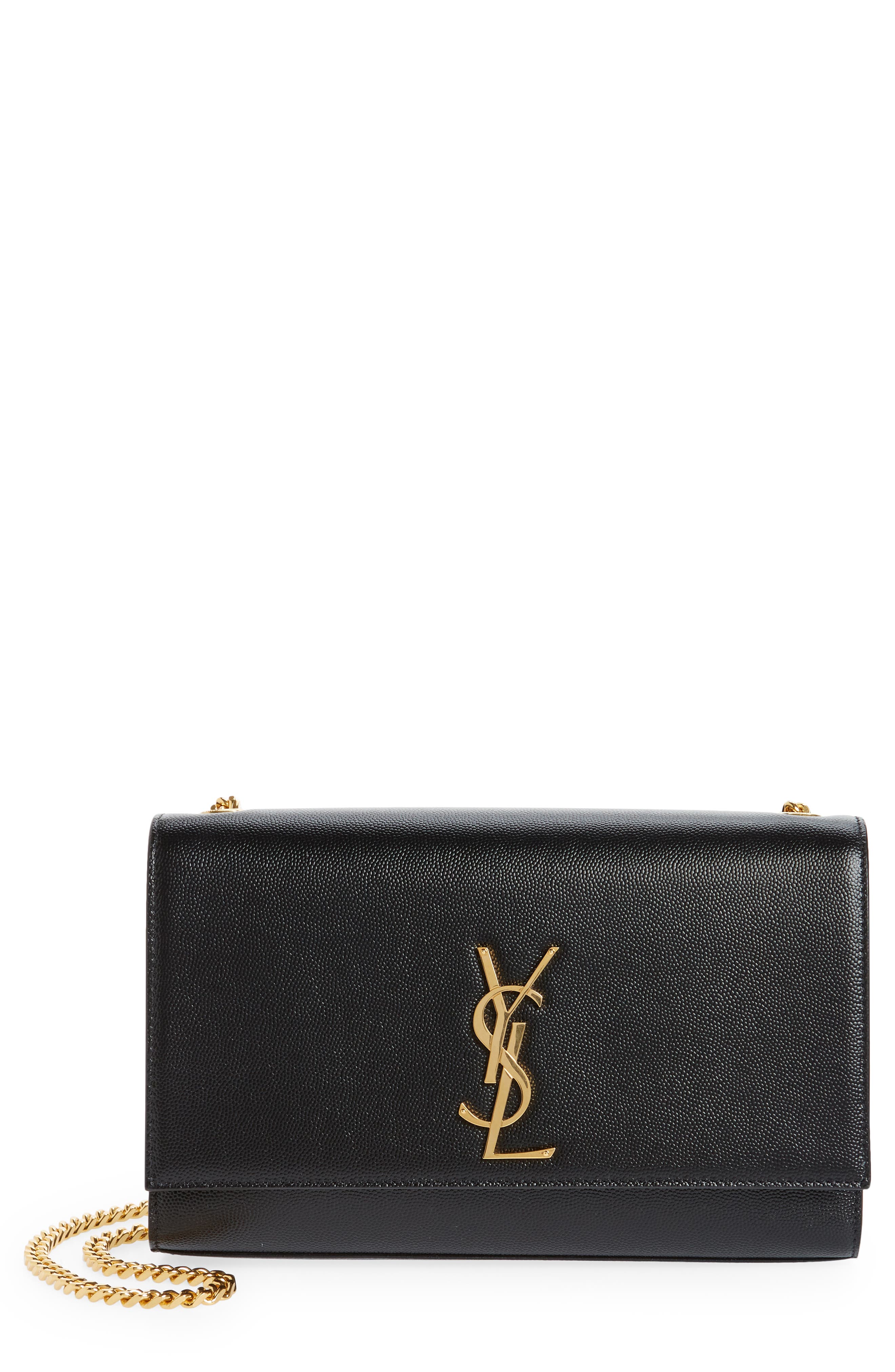 Saint Laurent Medium Kate Leather Chain Shoulder Bag, Alternate, color, 