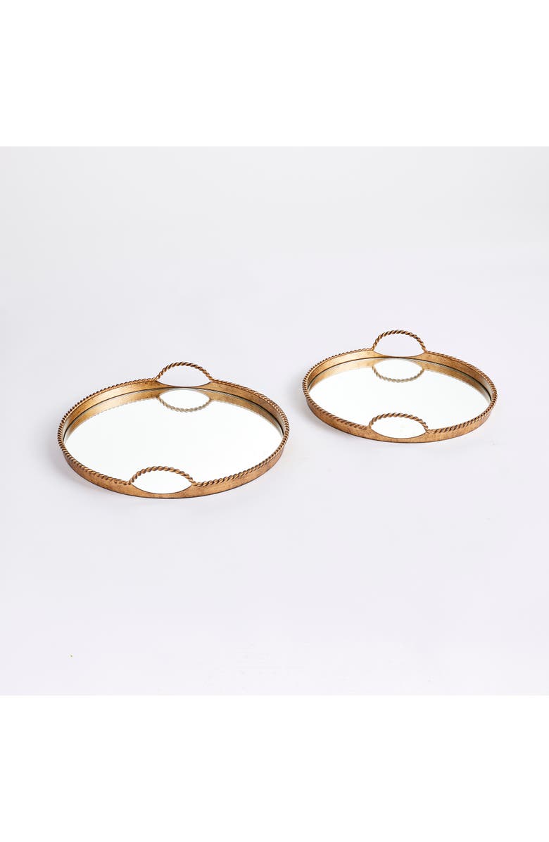 Napa Home & Garden Braiden Decorative Mirrored Trays Set of 2, Alternate, color, 
