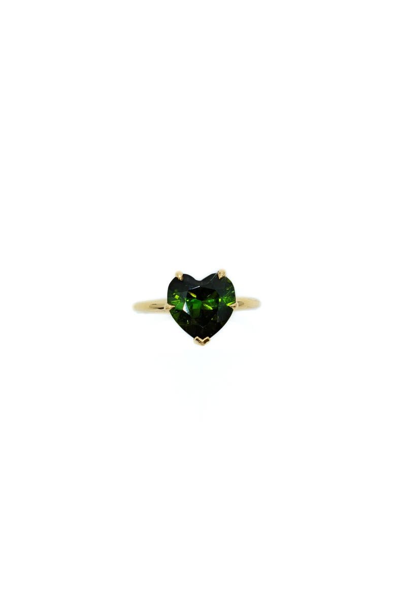 FRY POWERS The Optic Set of Four Thin Enamel Rings, Alternate, color, Green Tourmaline