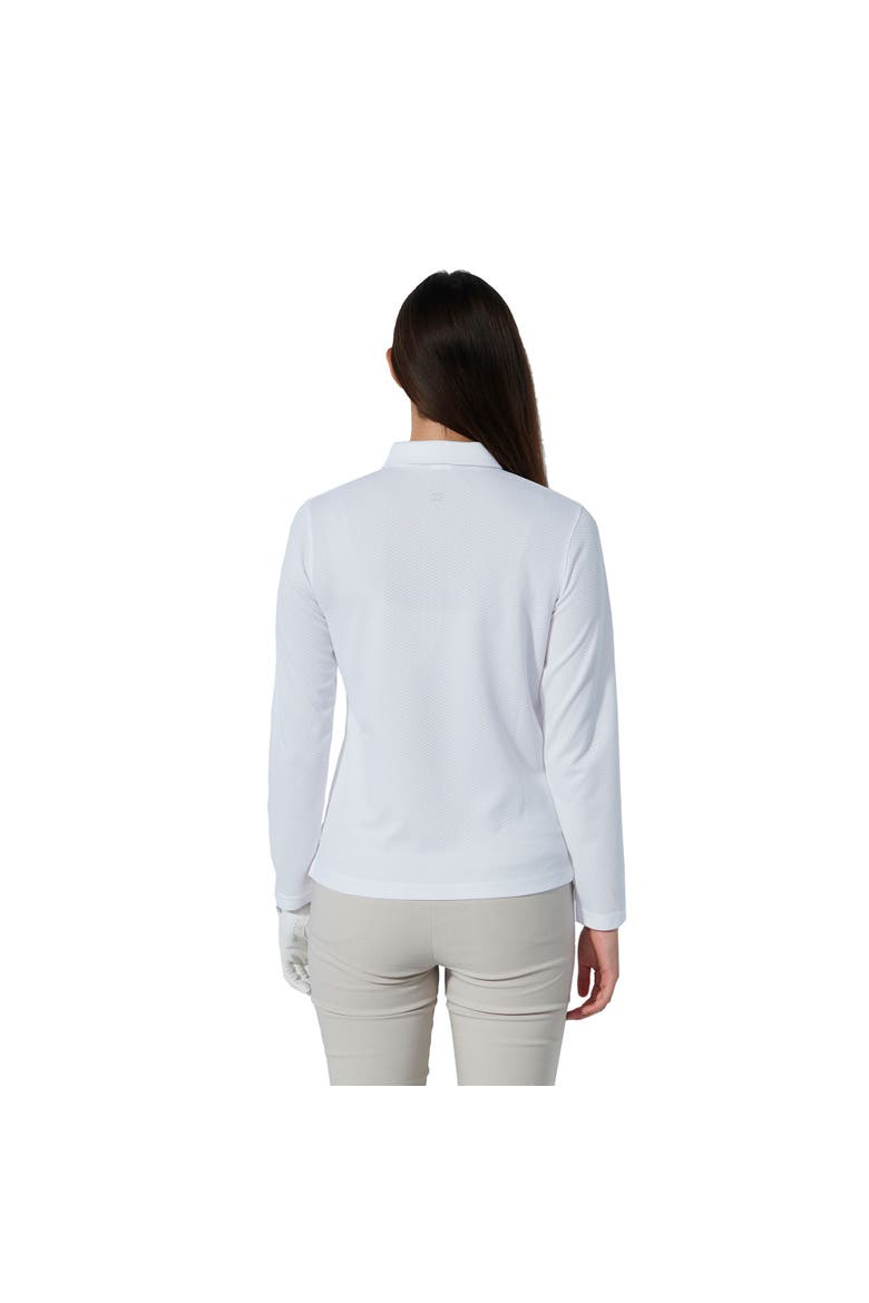 Peoria Long Sleeve Womens Golf Polo, Alternate, color, White