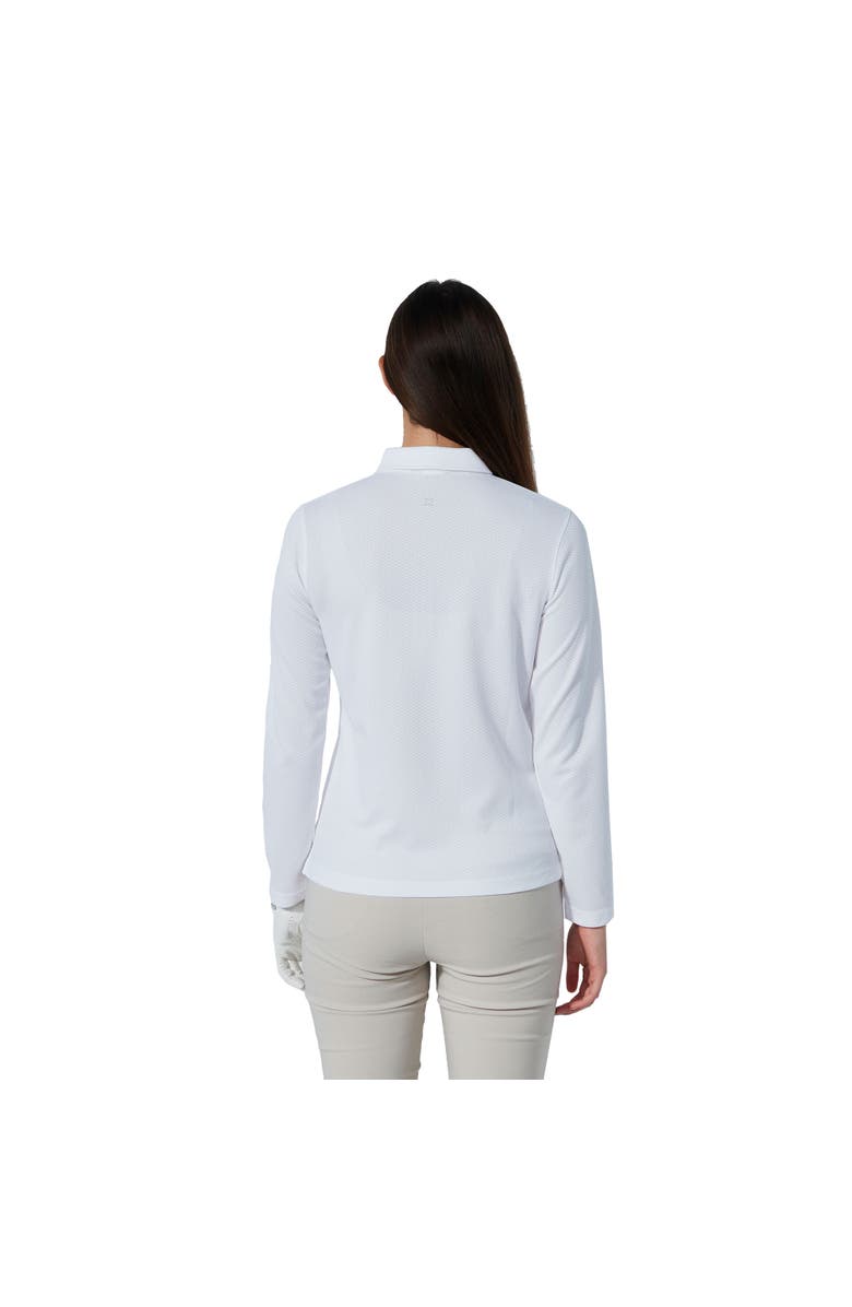 Daily Sports Peoria Long Sleeve Womens Golf Polo, Alternate, color, White