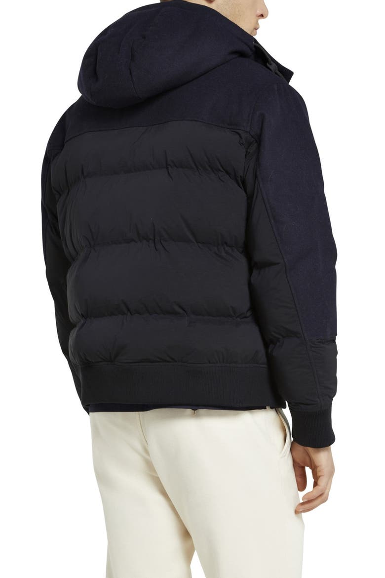 Ventry Puffer Bomber Jacket with Removable Hood, Alternate, color, NAVY