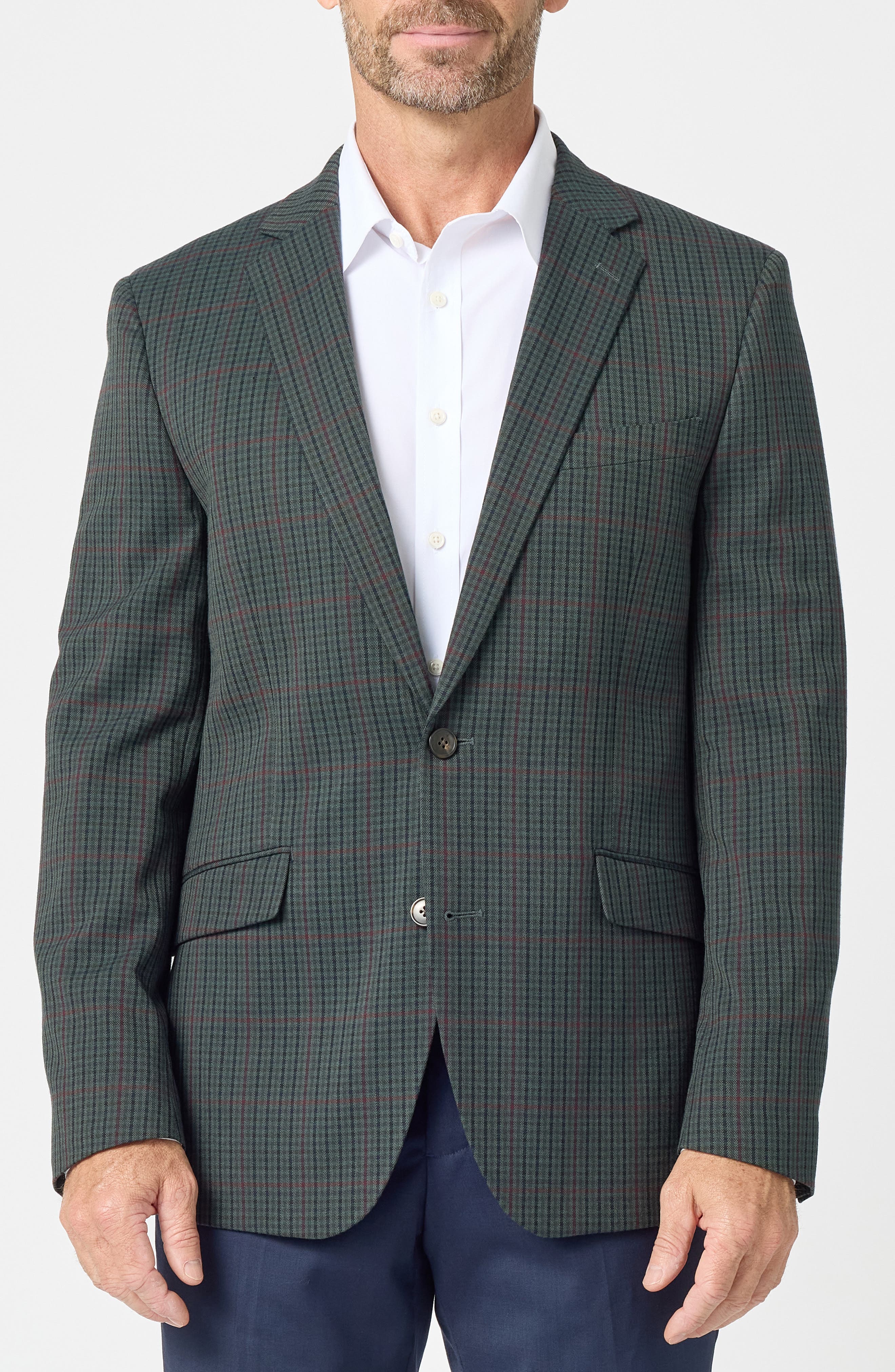 Check Slim Fit Stretch Sport Coat