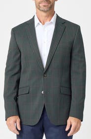 SAVILE ROW CO Check Slim Fit Stretch Sport Coat