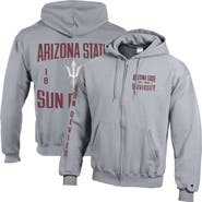 Champion Men's Champion Heather Gray Arizona State Sun Devils Varsity Powerblend Full-Zip Fleece Hoodie