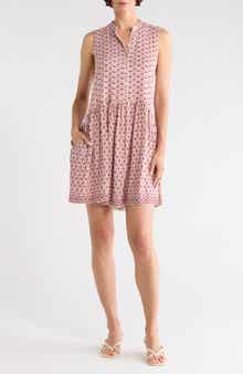 MAX STUDIO Buttoned Printed Dress
