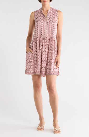 MAX STUDIO Buttoned Printed Dress