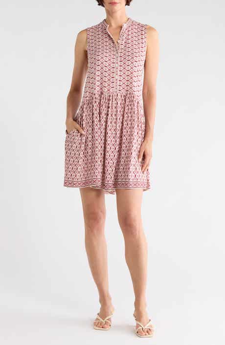 MAX STUDIO Buttoned Printed Dress