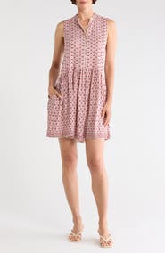 MAX STUDIO Buttoned Printed Dress