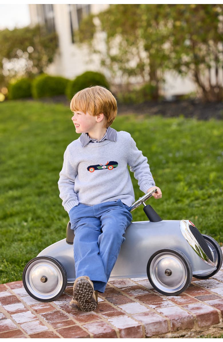 Little English Kids' Striped Long Sleeve Polo, Alternate, color, Navy Stripe