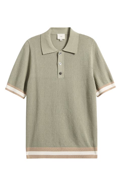 Quinn Open Knit Polo Sweater