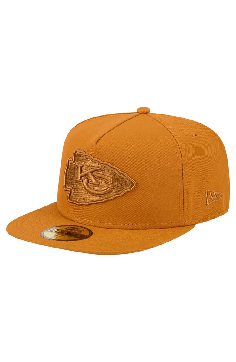 New Era Men's New Era Brown Kansas City Chiefs Color Pack A-Frame 59FIFTY Fitted Hat, Main, color, Brown