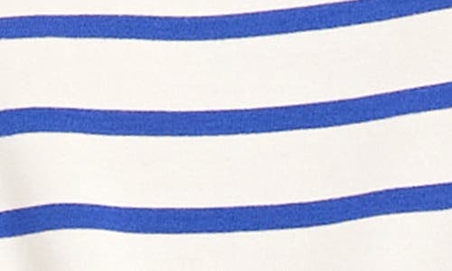 Karen Kane Stripe Boat Neck Tie Hem Top In White