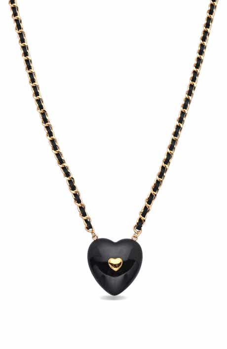 EYE CANDY LOS ANGELES Violet Heart Pendant Necklace