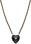 EYE CANDY LOS ANGELES Violet Heart Pendant Necklace