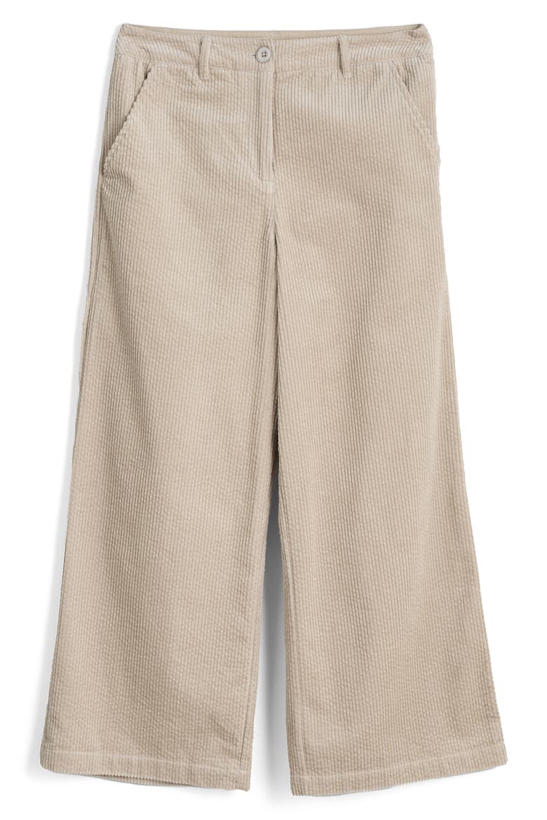 Asphodel Crop Wide Leg Corduroy Pants, Alternate, color, BIRCH