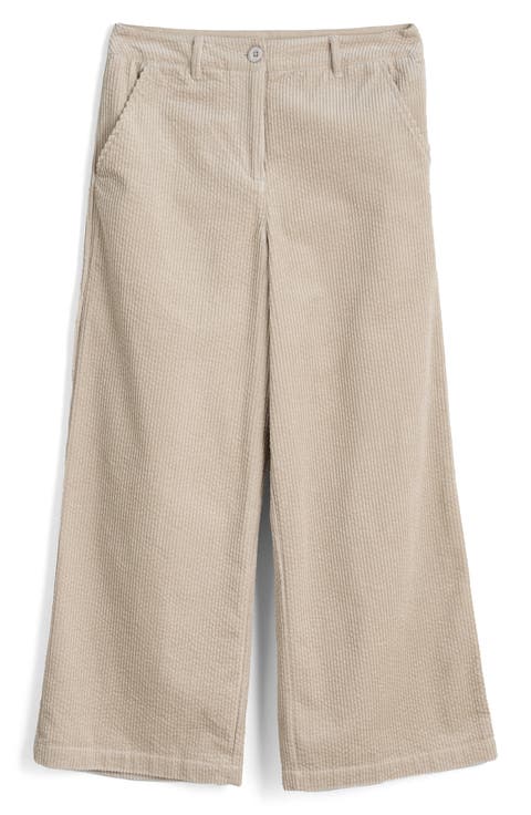 Asphodel Crop Wide Leg Corduroy Pants