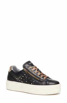 Side Zip Sparkle Platform Sneaker