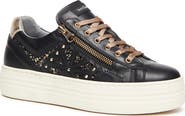 NeroGiardini Side Zip Sparkle Platform Sneaker