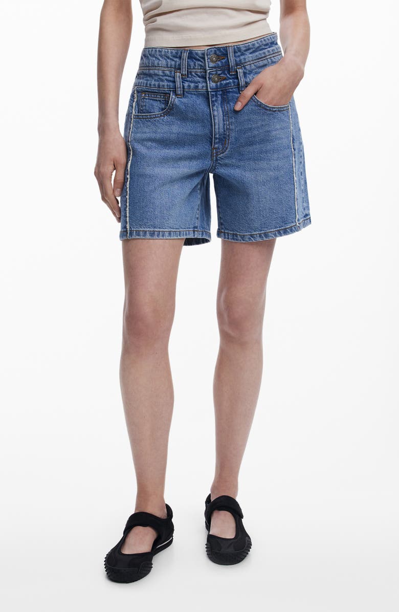 Desigual Stretch Denim Shorts, Main, color, 
