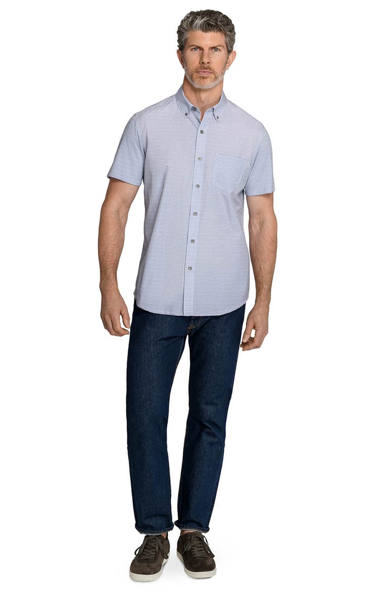 W.R.K Square Reworked Short Sleeve Button-Down Shirt, Alternate, color, Grey