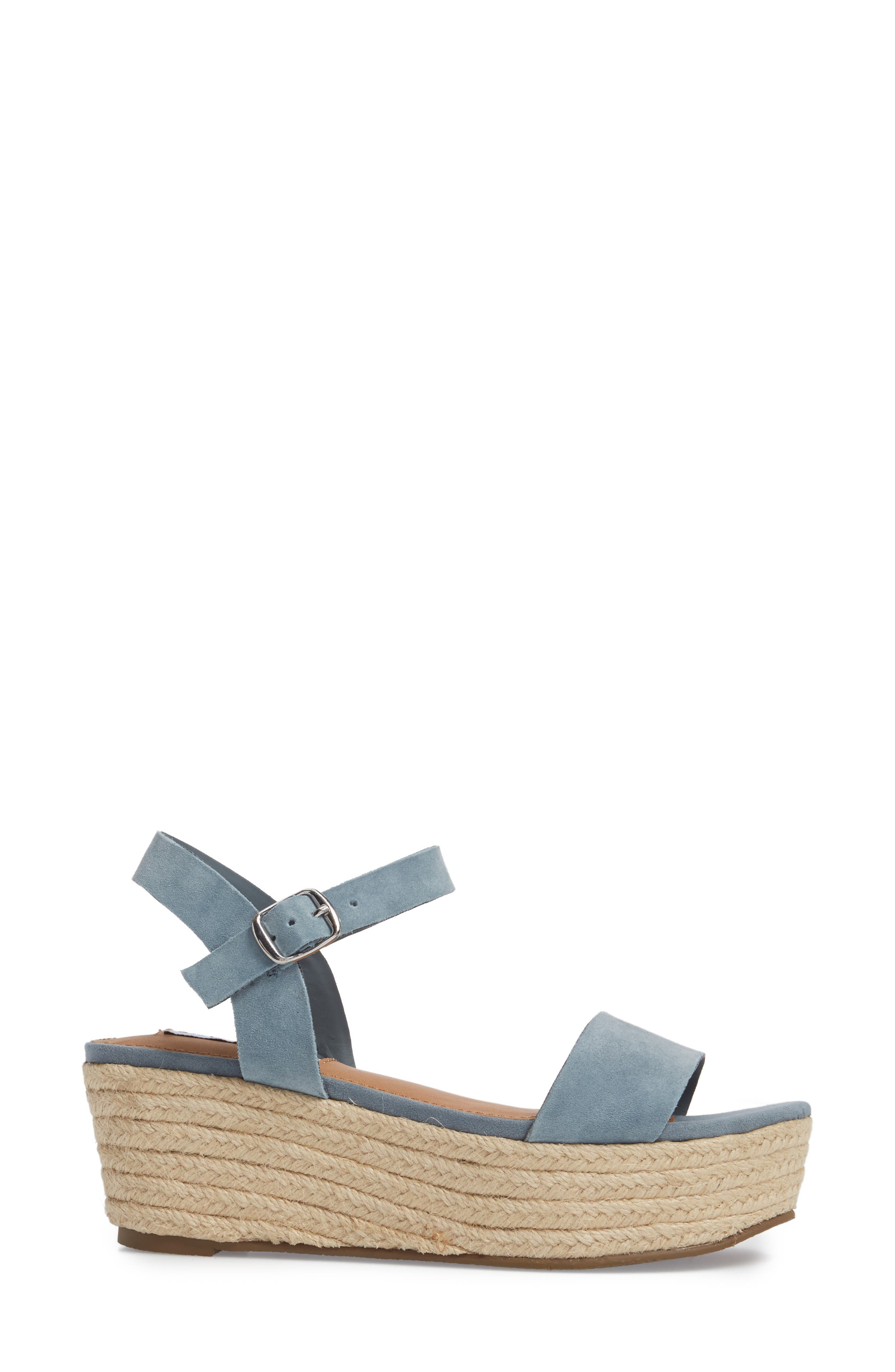 Busy Platform Espadrille Sandal, Alternate, color, BLUE SUEDE