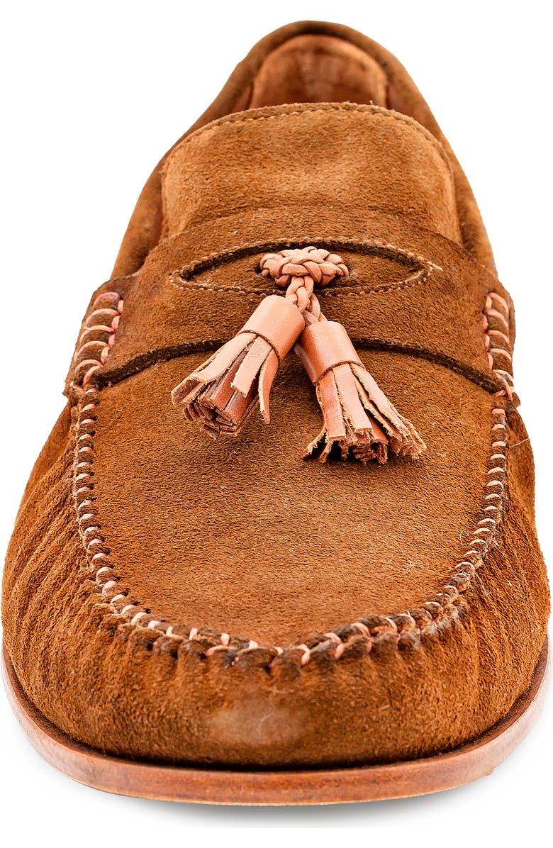 Mezlan Tassel Moc Toe Loafer, Alternate, color, Chestnut