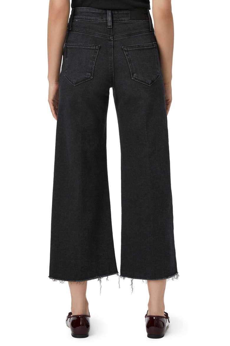 Anessa Raw Hem High Waist Ankle Wide Leg Jeans, Alternate, color, BLACKLOTUS