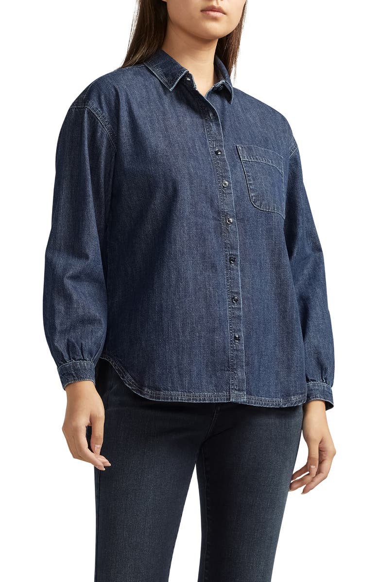 JAG Collette Relaxed Denim Button-Up Shirt, Main, color, 