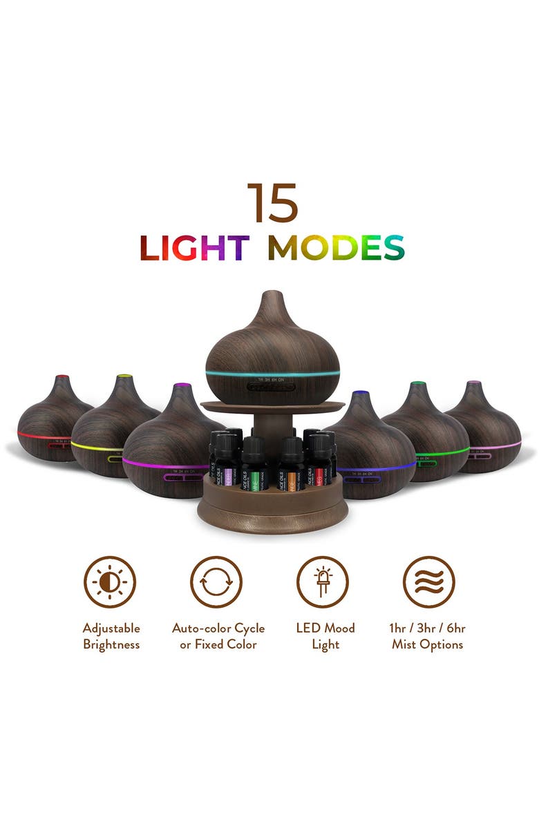 PURE DAILY CARE 300ml Ultrasonic Diffuser & 10 Pure Essential Oils ...