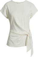 Caslon® Drop Shoulder Tie Front Top