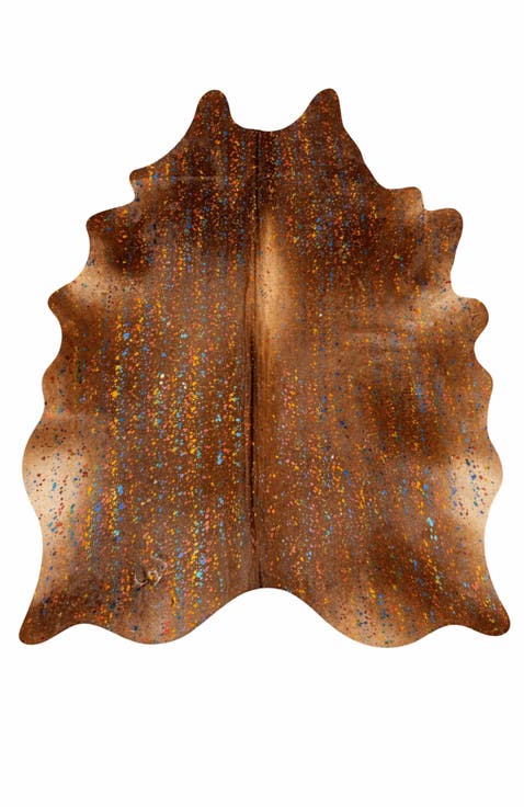Eco Hide Luma Metallic Color Cowhide Rug  8'5" × 7'0"