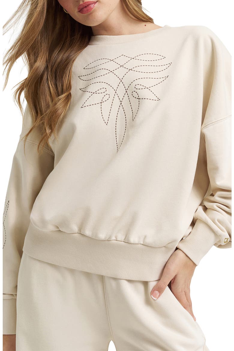 x Lainey Wilson Western Graphic Sweatshirt, Main, color, CREAM