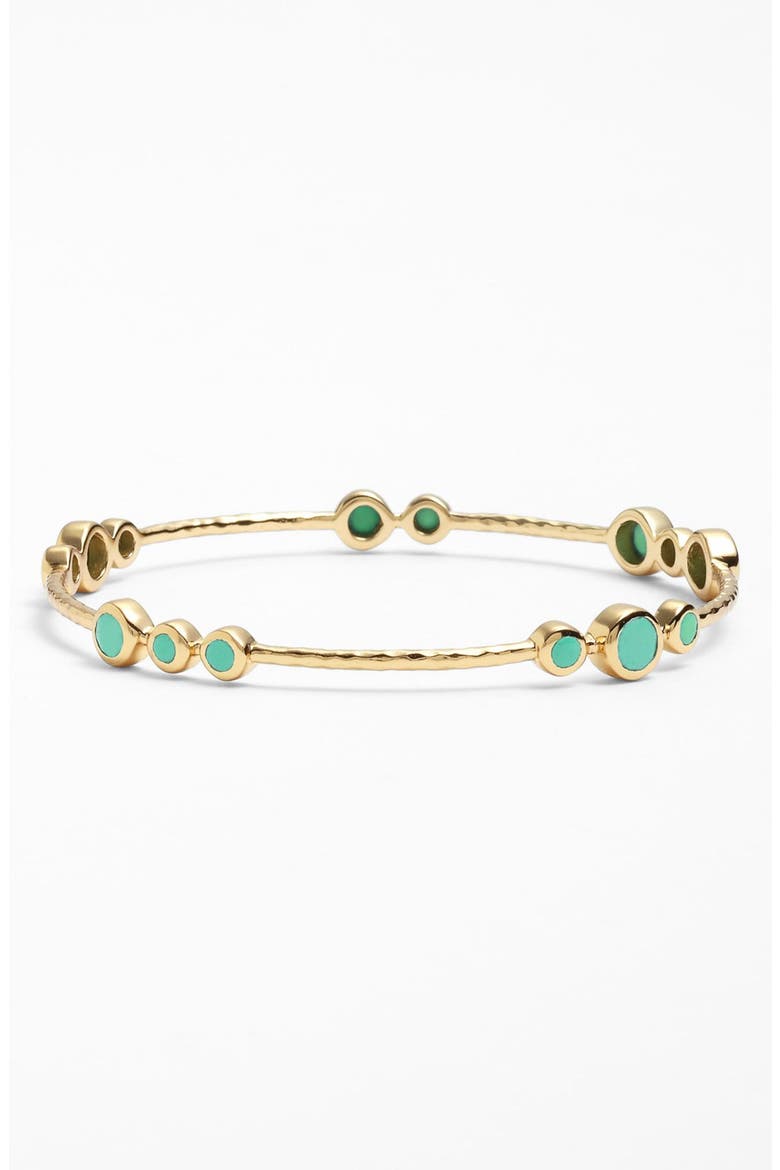 'Racey' Station Bangle, Main, color, GOLD/ CHRYSOPRASE