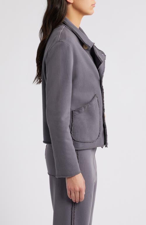 Frank & Eileen Mini Belfast Crop Knit Peacoat In Elephant