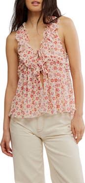 Free People Fearless Ruffle Racerback Tank Top
