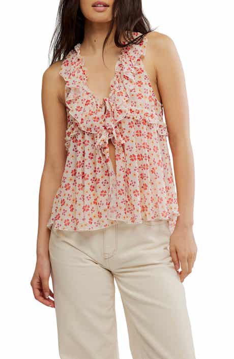 Free People Fearless Ruffle Racerback Tank Top