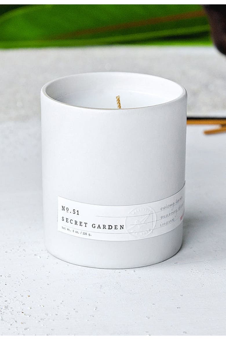 No. 51 Secret Garden Scented Candle, Alternate, color, White